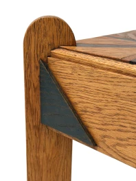 Art Deco Amsterdamse School Two-Tier Side Table with Marquetry 1920s